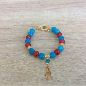 Blue/red. Race bracelet